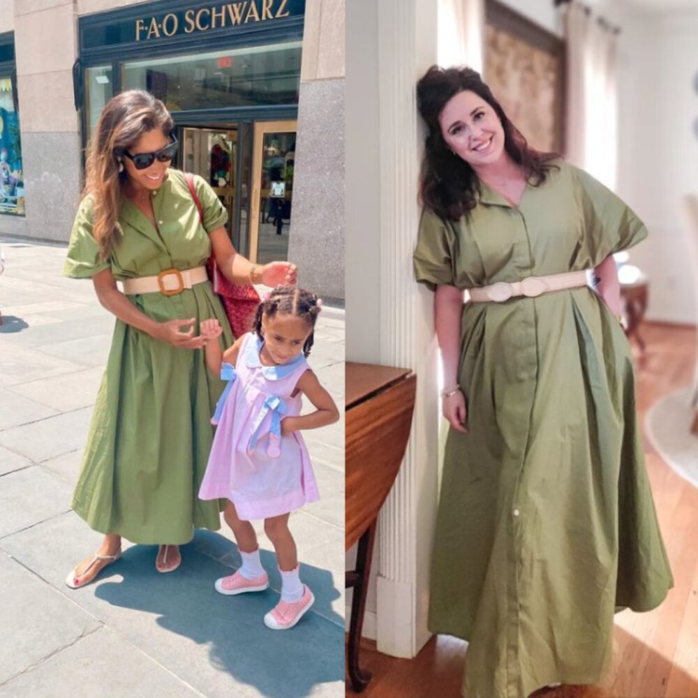 Parterre Barrette Dress in Fern size Small